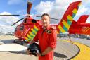 Pilot Andy Thompson on the helipad at the Royal London Hospital to launch the public phase of London's Air Ambulance's 'Up Against Time' charity appeal, aiming to raise £15 million to replace its helicopter fleet (PA)