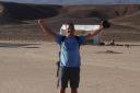 Colin celebrates victory in the desert