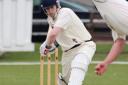 Hitting out: Twickenham batsman Dave Russell struck a few lusty blows before perishing on Saturday