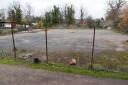 The disused tennis courts at the Canons in Mitcham.