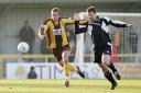 Keep on winning: Darren Jones, here playing for Newport County against Sutton United in 2005, wants another win tonight against Hartlepool