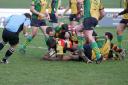 Try time: Centre Martin Freeman stretches to score Richmond's first try on Saturday