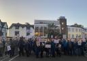 Protest outside Kingston Council\'s Guildhall building before the Surbiton neighbourhood committee meeting on September 29 (photo: Charlotte Lillywhite)