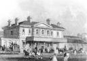 Kingston station as it looked at its opening on July 1, 1863