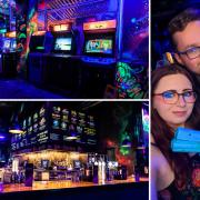 The new Shoreditch NQ64 arcade bar is located in Old Street and is a 9000 square foot “neon splattered drinking den”