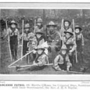 This pic from 1910 shows the boys from St Martin's Home for Crippled Boys with their scout master the Rev J Taylor