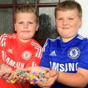 Billy May, nine, and brother Sonny, seven, have joined the loom band craze.