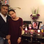 Chetananand and Amushe Chuttoo - mother and father of Luvna Chuttoo who was killed on Monday
