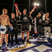 Victorious: James Hamilton enjoys his win over Lloyd Skull last weekend in the Queensbury Boxing League