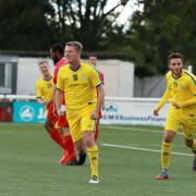 Daryl Cooper-Smith his goal for Sutton Common Rovers against Banstead Athletic