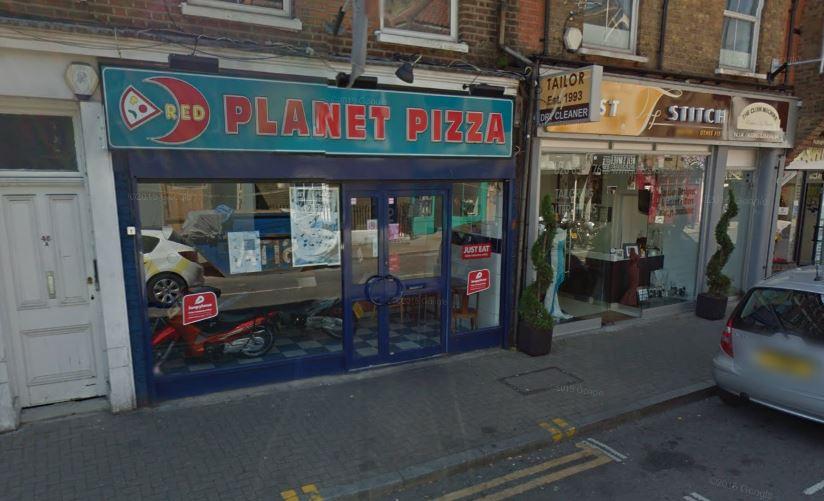 ZERO: Red Planet Pizza in London Road is popular with revelers on the way back from the bars and clubs of Kingston town centre but didn't impress hygiene inspectors when they visited on December 31.