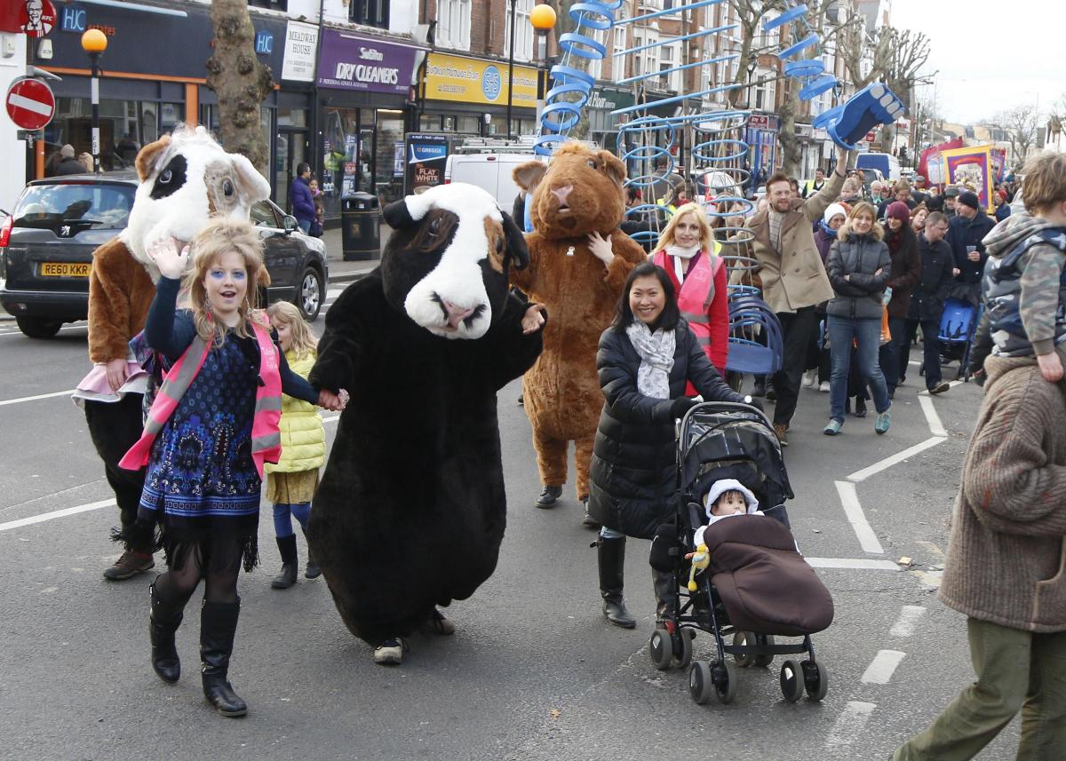 A herd of guinea pigs joined 2016's parade