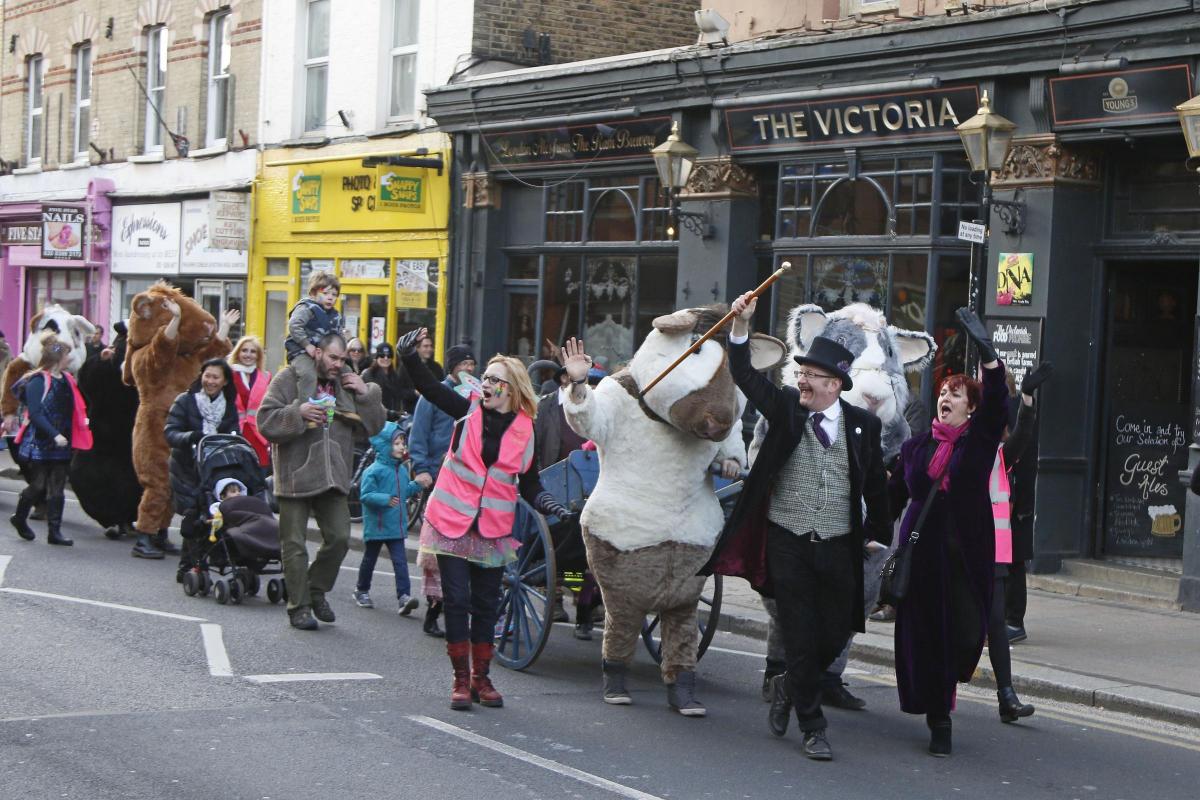 The annual event sees people, animals, cheese and more come out to join the parade