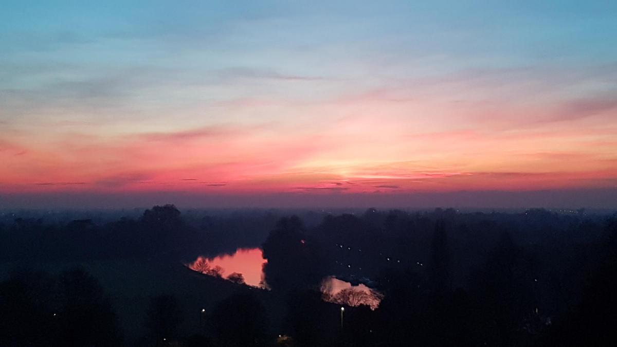 Vivienne Press sent in this photo of the Thames seen from Richmond Hill. She said: "It only happens a couple of times a year and last year not at all - the Thames seen from Richmond Hill turns red - a combination of the sun setting over the  bend in the r