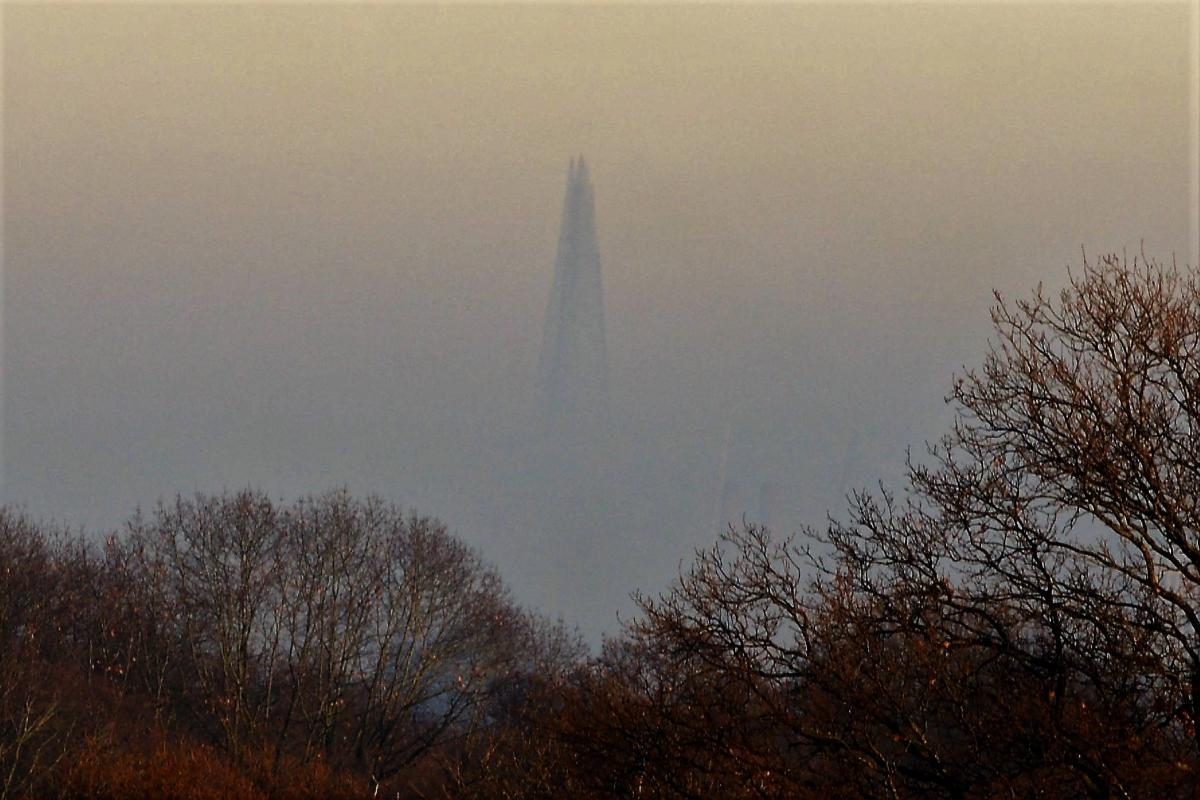David Chare snapped this photo of the Shard in central London from Richmond Park on a misty December morning.
