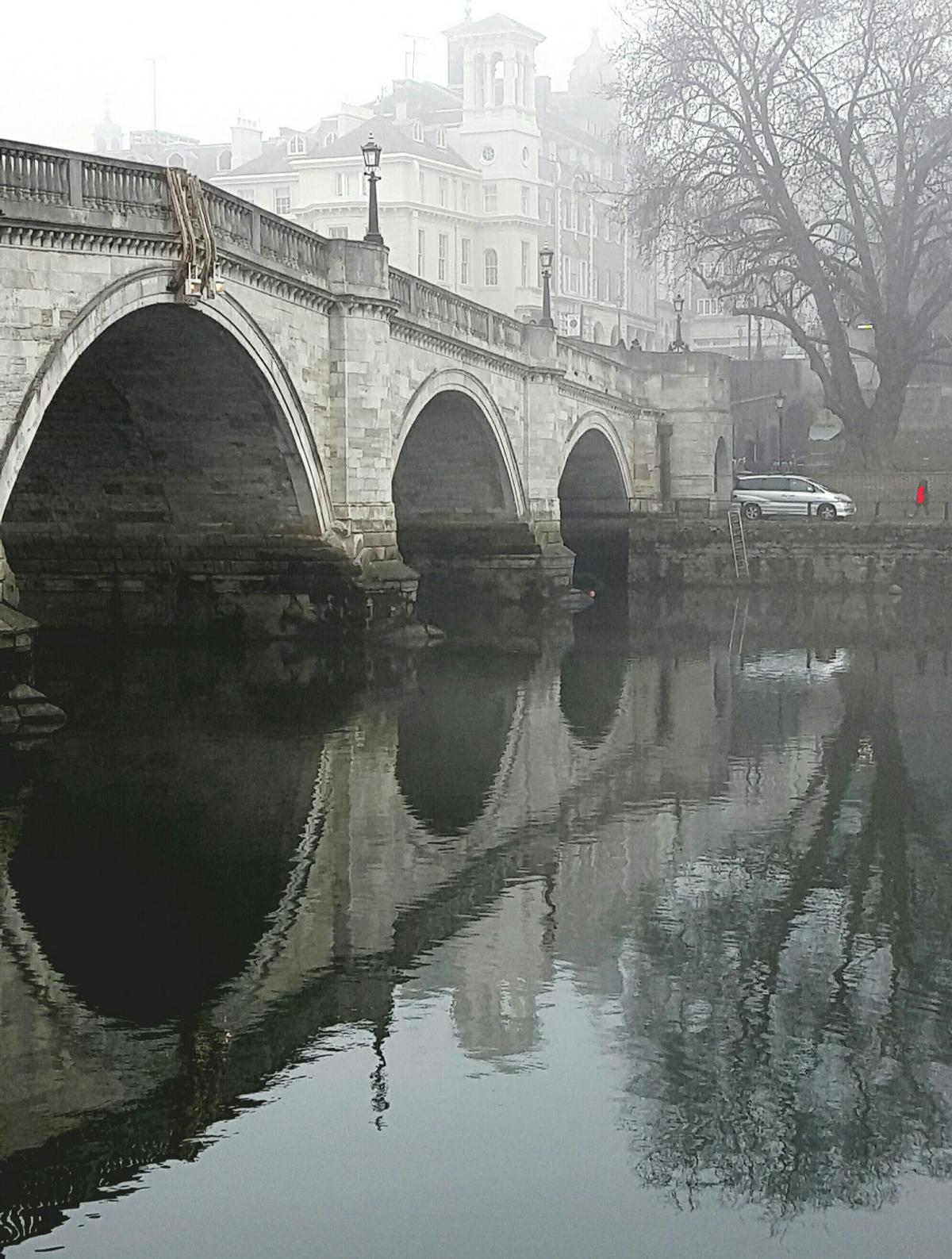 June Park took this photo of a misty Richmond Bridge. She said the bridge "takes on a truly mysterious cloak".