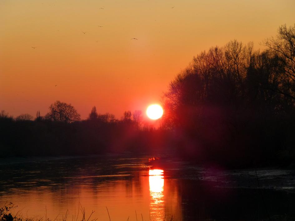 Jutta Raftery sent in this photo of a glowing sunset over the Thames in Kew.