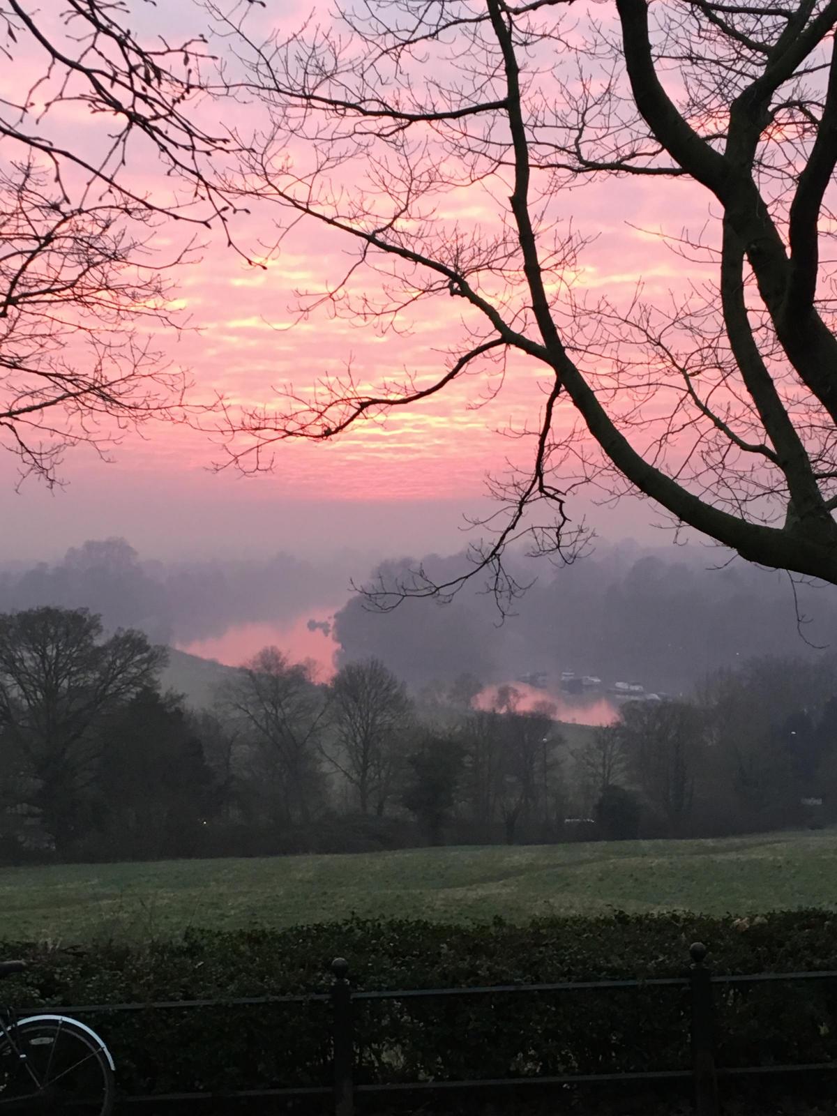 Paul Ash - a Richmond caddie - took this photo of the sunset over Richmond on January 18.