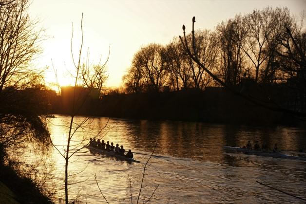 David Chare sent in this photo of rowers enjoying the sun setting over the Thames in Kew