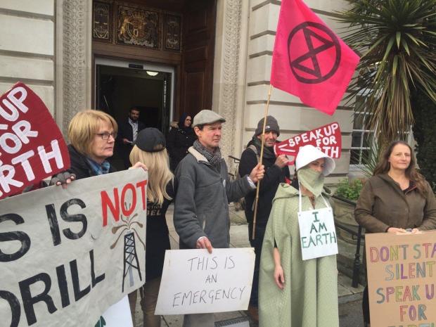 Surrey Comet: Climate activists protest outside Surrey County Council earlier this year