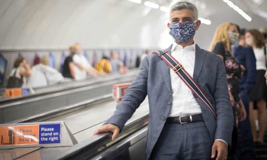 Sadiq Khan on the London Underground - PA