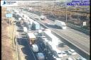 Queues on the M25 this morning (image National Highways)
