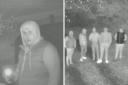 All five men were wearing jackets and jumpers with hoods and masks covering their faces in the CCTV image