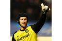 Thumbs up: Petr Cech made a more than successful return to the Chelsea team on Wednesday night