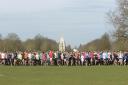 Ready for the off: Runners at the Bushy Park parkrun