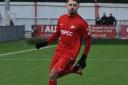 Tommy Bradford scored his 30th goal of the season for Carshalton Athletic in their 3-2 defeat at South Park. Picture: Ian Gerrard