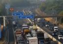 Updates as traffic stopped on M23 due to multi-car crash
