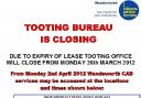 WANDSWORTH CITIZENS ADVICE BUREAUX - closure of Tooting & Balham office