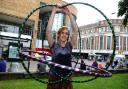 Lizzie Stephens with hula hoops at last summer's IYAF
