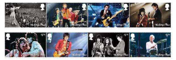 Surrey Comet: The Rolling Stones are only the fourth music group to feature in a dedicated stamp issue. (Royal Mail)