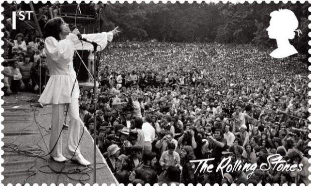 Surrey Comet: Rolling Stones stamp from their Hyde Park performance in 1969 (Royal Mail/PA)