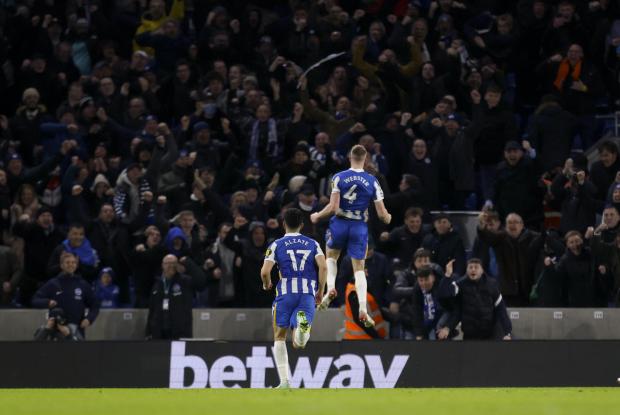 Surrey Comet: Adam Webster scored for Brighton to dent Chelsea's title hopes