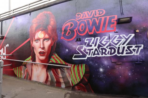 Surrey Comet: The new mural depicting Ziggy Stardust (PA)