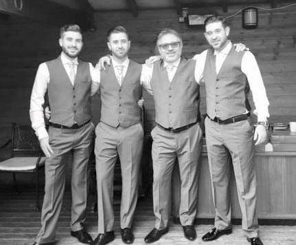 Surrey Comet: The three brothers/business partners and their father, Marios (images: The Optical Gallery)