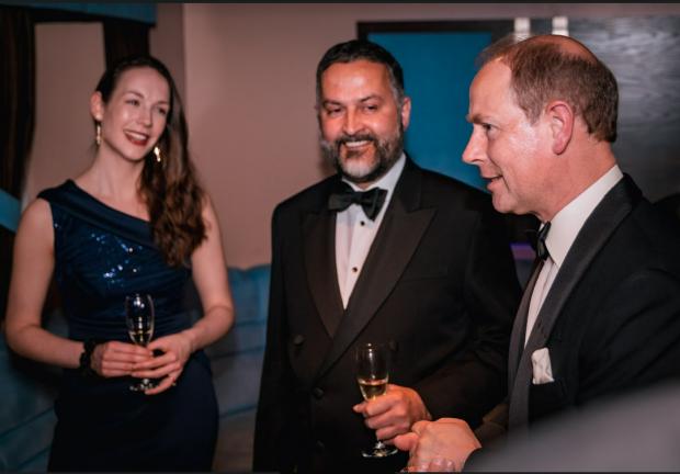 Surrey Comet: HRH Prince Edward meeting guests at Creative Youth's Gala Dinner