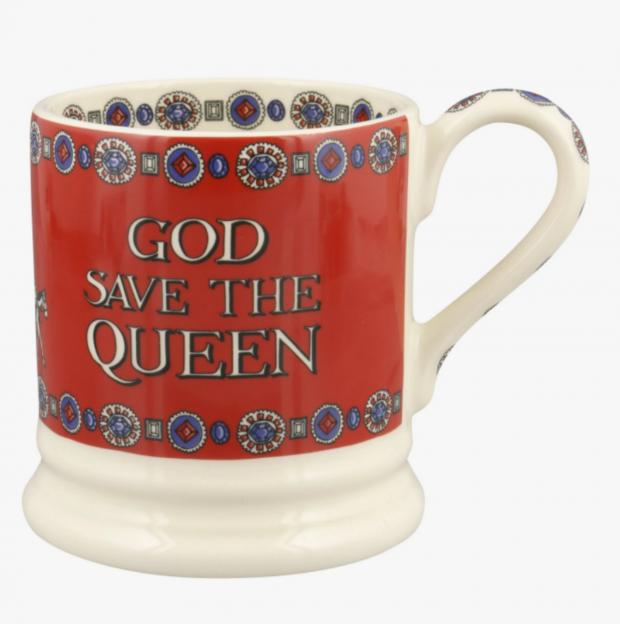 Surrey Comet: Queen's Platinum Jubilee God Save The Queen 1/2 Pint Mug (Emma Bridgewater)) 