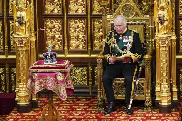 Surrey Comet: The Prince of Wales reads the Queen's Speech during the State Opening of Parliament in the House of Lords (PA)