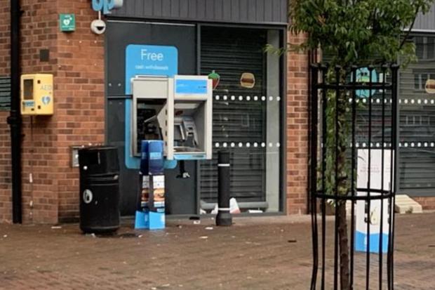 Surrey Comet: The ATM in the wake of the raid on the Co-op, Leavesden in June 2019 Picture: WATFORD OBSERVER/NQ
