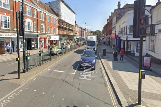 Police were called to Epsom High Street just after 1.30am on Friday after reports of a woman being threatened with a knife / Image: Google maps