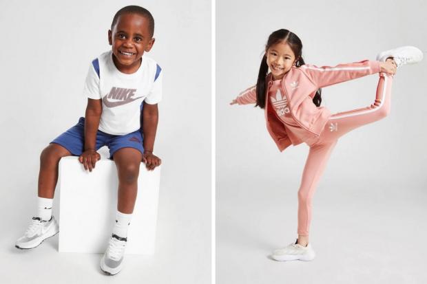 Surrey Comet: (Left) Nike Hybrid T-Shirt/Shorts Set and (right) adidas Originals Tri Stripe Tracksuit (JD Sports/Canva)