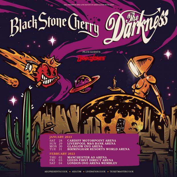 Surrey Comet: The Darkness and Black Stone Cherry announce tour: How to get tickets (Live Nation)