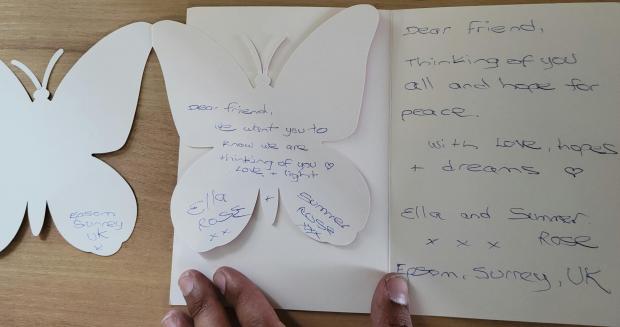 Surrey Comet: The cards sent from Ella and Summer Rose