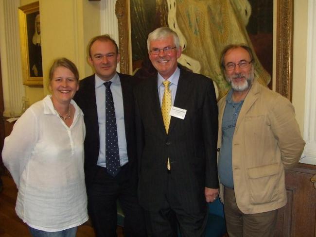L-R Council deputy leader Liz Green, Kingston and Surbiton MP Ed Davey, John Ayles and council leader Derek Osbourne
