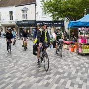 Cyclists with Extinction Rebellion Kingston are cycling from the town to Barcelona to in opposition ongoing oil drilling in Surrey. Images: Carol Millet / Kingston XR