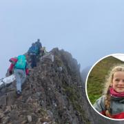 Millie Goad from Hersham in Surrey has broken the record in becoming the youngest person ever to climb 15 mountains in under 24 hours. Images via Macmillan