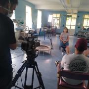 Image from Epsom Hospital via Twitter shows a behind-the-scenes look at new government video detailing the impact of Covid-19